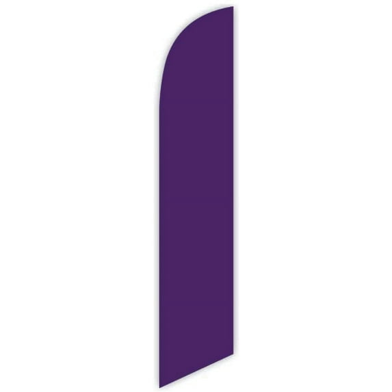 Cobb Promo Solid Purple Color Advertising Decorative Feather Flag 12ft - Replacement Flag Only Without Poleset
