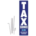 thumbnail image 1 of Cobb Promo Tax Service Authorized Provider Blue Rectangle Boomer Flag with Complete 15ft Pole kit and Ground Spike, 1 of 1