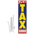 thumbnail image 1 of Cobb Promo Tax Service Blue Rectangle Boomer Flag with Complete 15ft Pole kit and Ground Spike, 1 of 1