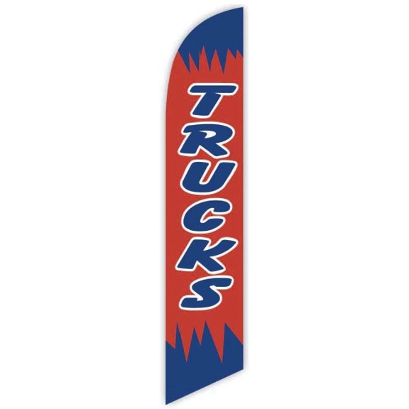 Cobb Promo Trucks Red Advertising Feather Flag 12ft - Replacement Flag Only Without Poleset