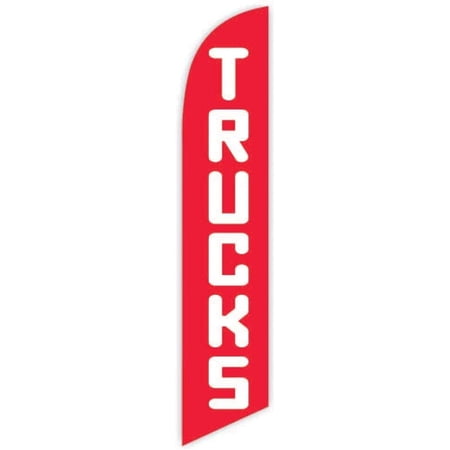 Cobb Promo Trucks Red Advertising Feather Flag 12ft - Replacement Flag Only Without Poleset