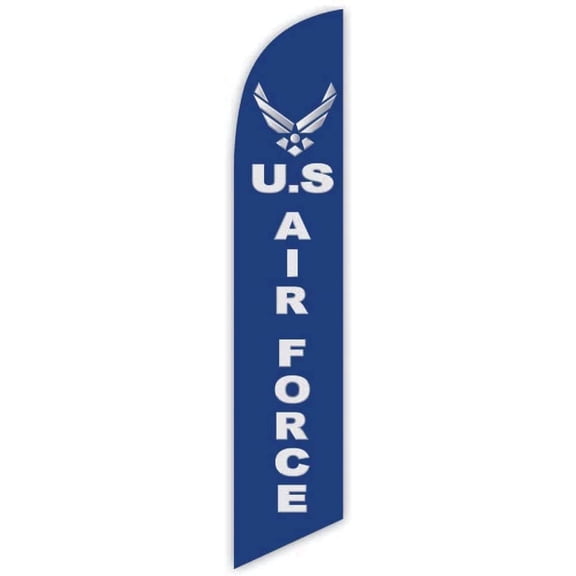 Cobb Promo US Air Force Blue Advertising Feather Flag 12ft - Replacement Flag Only Without Poleset