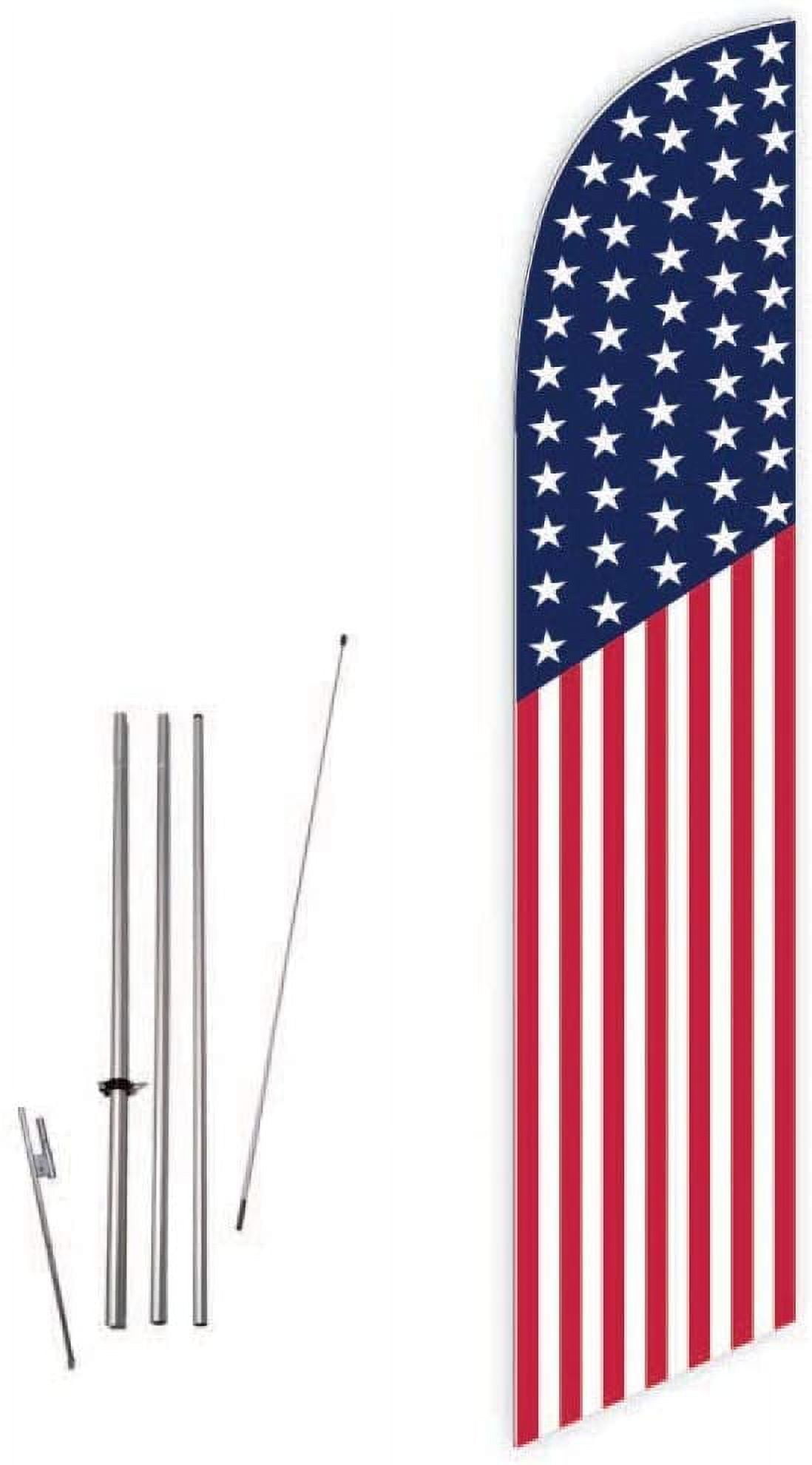 Cobb Promo USA Feather Flag with Complete 15ft Pole kit and Ground Spike