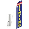 thumbnail image 1 of Cobb Promo Window Tinting Blue Feather Flag with Complete 15ft Pole kit and Ground Spike, 1 of 2