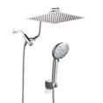thumbnail image 1 of Cobbe 10-Inch Dual Shower Heads with Handheld Spray Combo, 3-Way Rain Shower Head, 9-Spray Patterns Handheld Shower, Chrome, 1 of 12