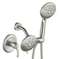 thumbnail image 1 of Cobbe Shower Faucet Set, Rainfall Shower Head Set With Handheld Spray Combo High Pressure and Valve, Dual [2 In 1] Shower System, Stainless Steel & 5 Settings Spray Shower (Brushed Nickel), 1 of 7