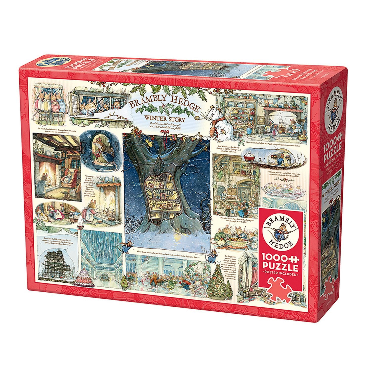 Cobble Hill 1000 Teile Puzzle „Mystic Falls In Winter“ – Mit Leinenpapier-Optik, Musterposter, 67,6 X 48,9 Cm, Umweltfreundlich