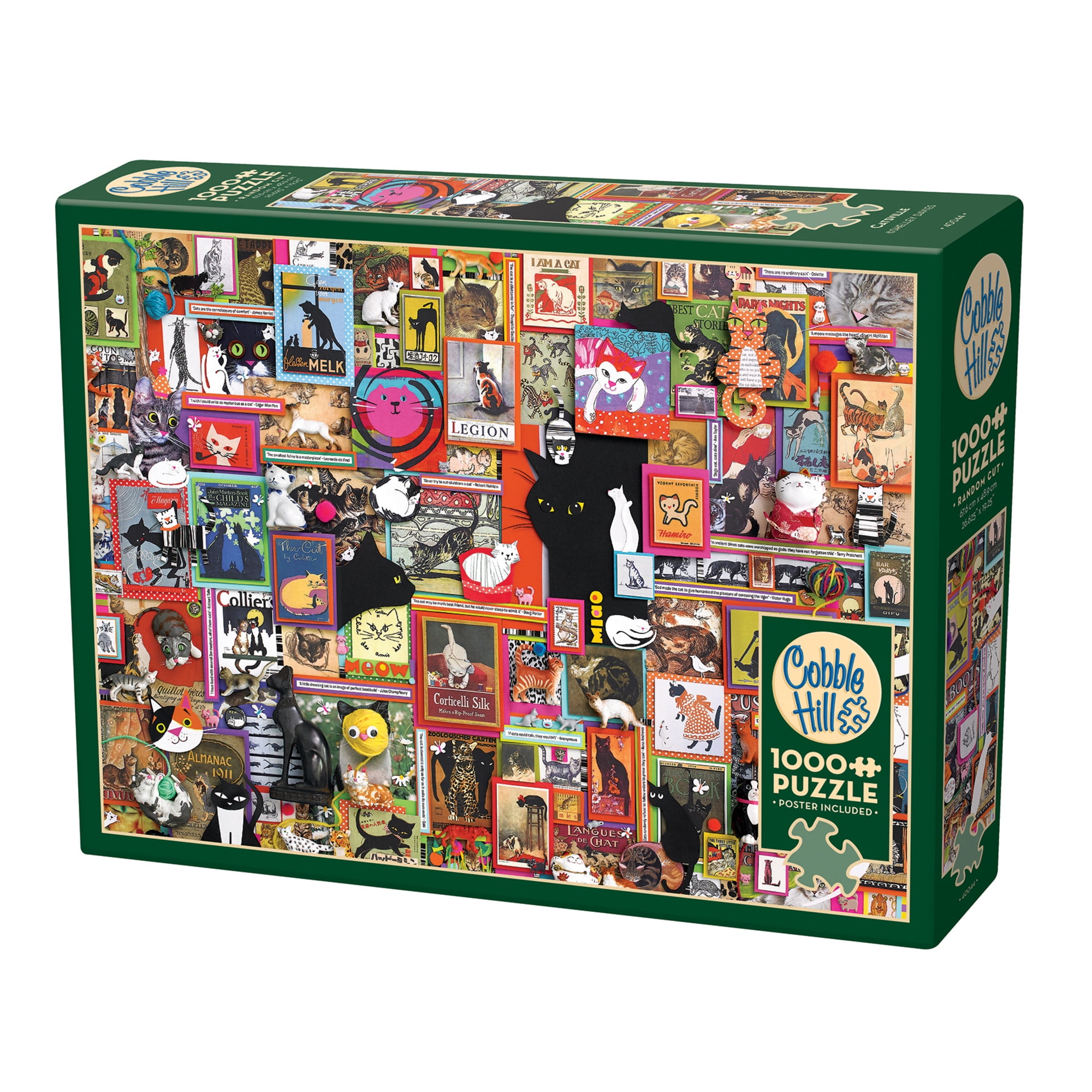 Cobble Hill 1000 Piece Puzzle: Catsville - Reference Poster Included ...