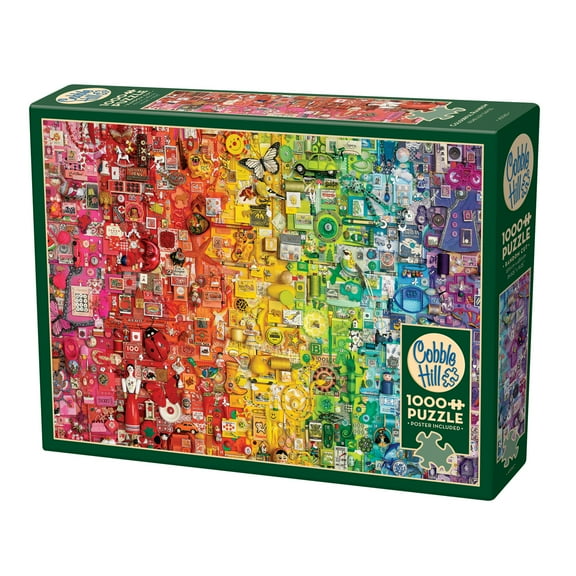 Cobble Hill 1000 Piece Puzzle: Colourful Rainbow - Reference Poster Included, High Quality Jigsaw, Earth Friendly