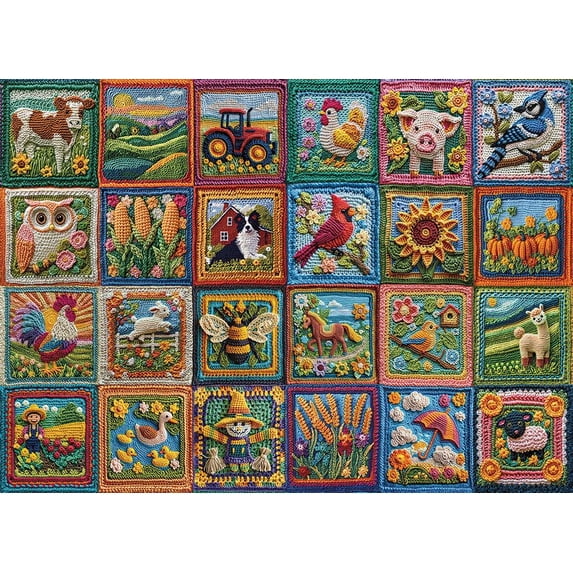 North Point Samples Cobble Hill 1000 Piece Puzzle - Country Life Crochet - Sample Poster ...