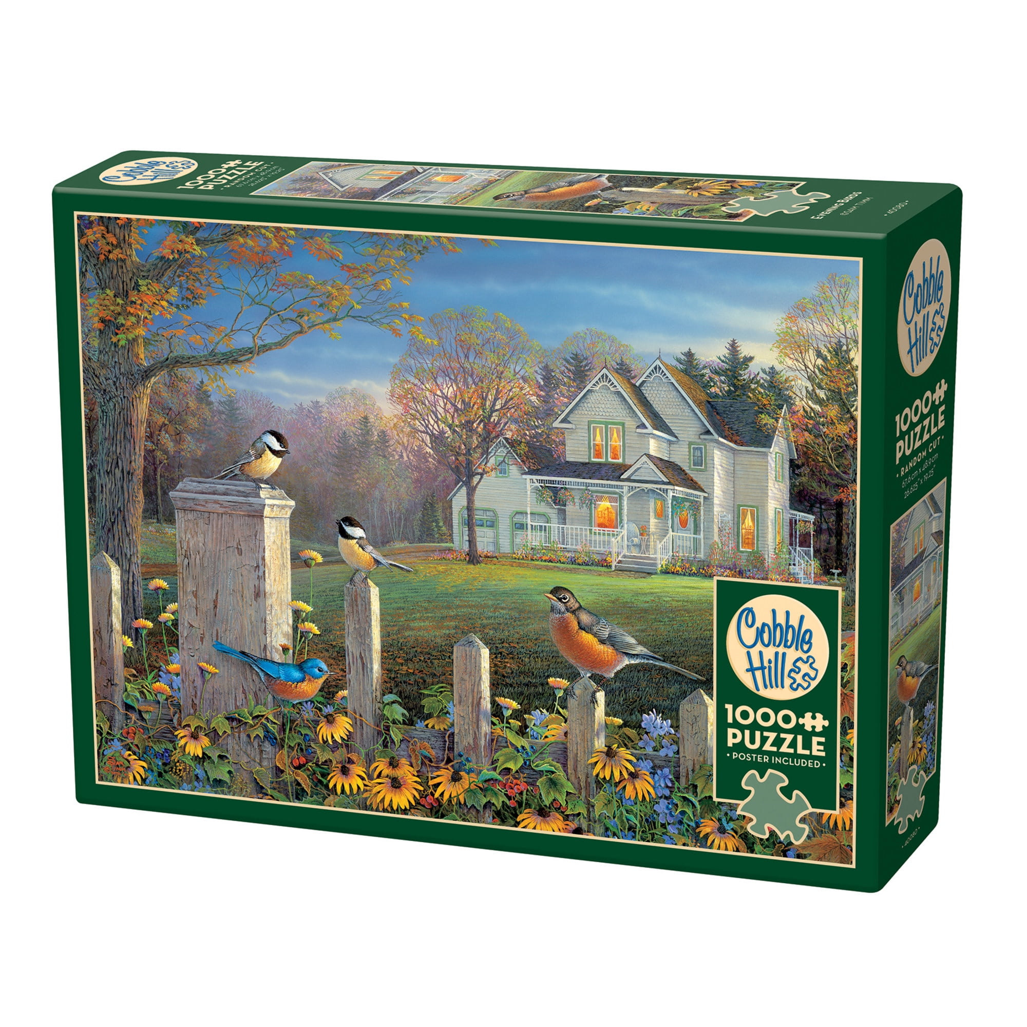 Cobble Hill 1000 Piece Puzzle: Evening Birds - Reference Poster ...
