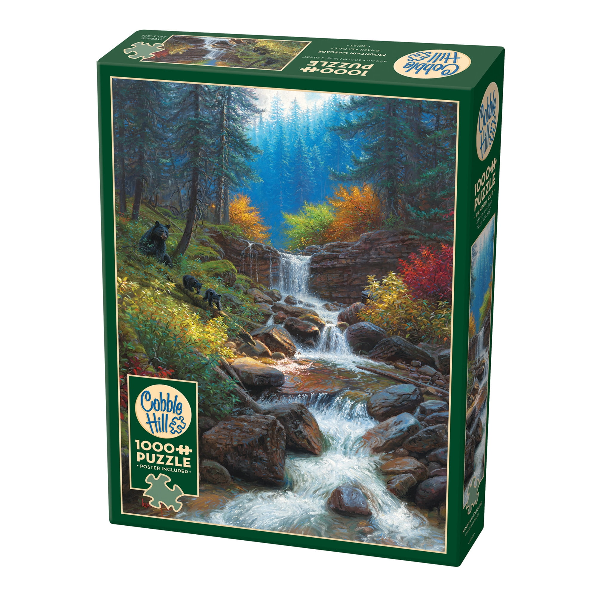 Cobble Hill 1000 Piece Puzzle: Mountain Cascade - Reference Poster
