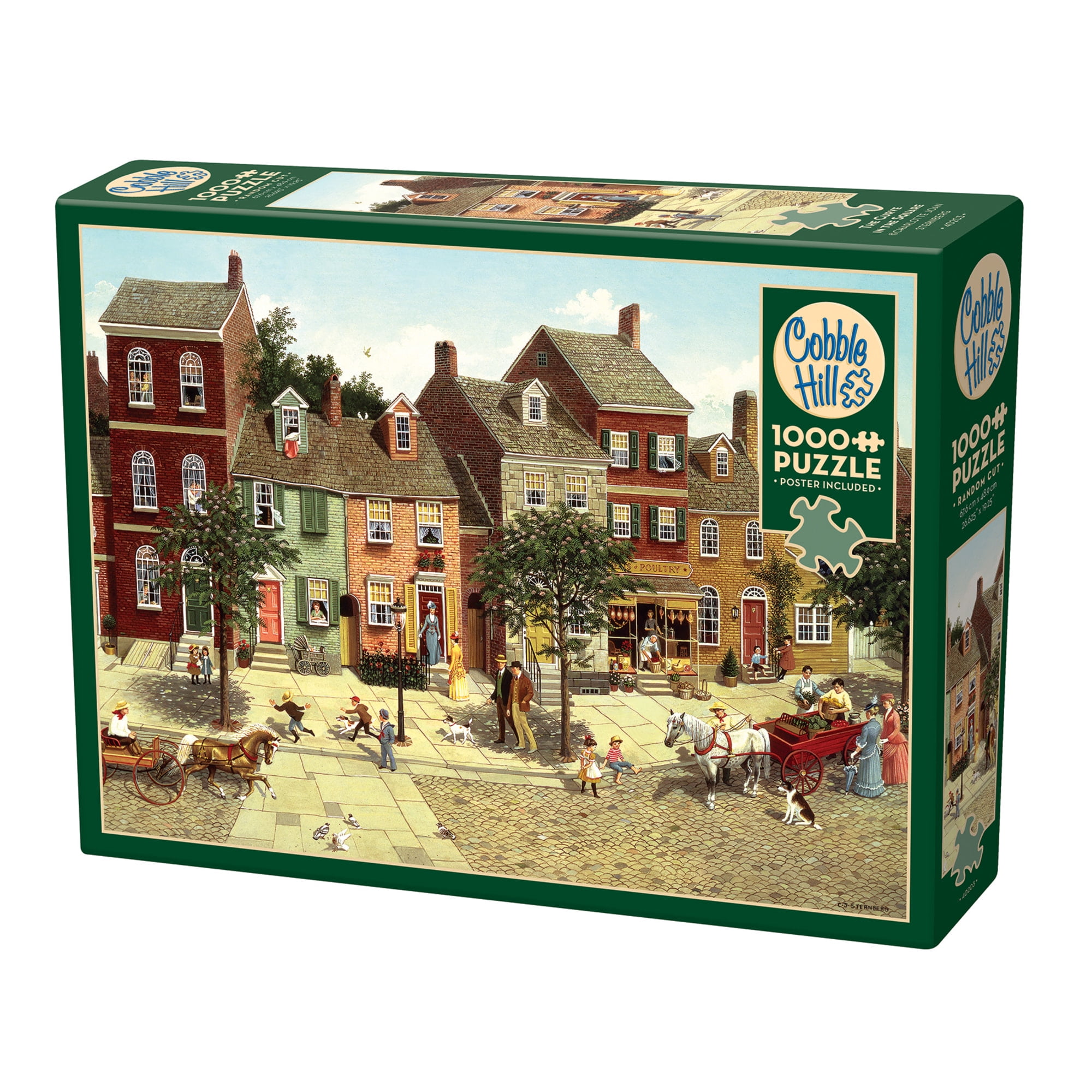 Cobble Hill 1000 Piece Puzzle: The Curve In The Square - Reference ...