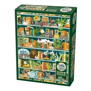 Cobble Hill 1000 Piece Puzzle The Purrfect Bookshelf - Reference Poster Included, High Quality Jigsaw, Earth Friendly