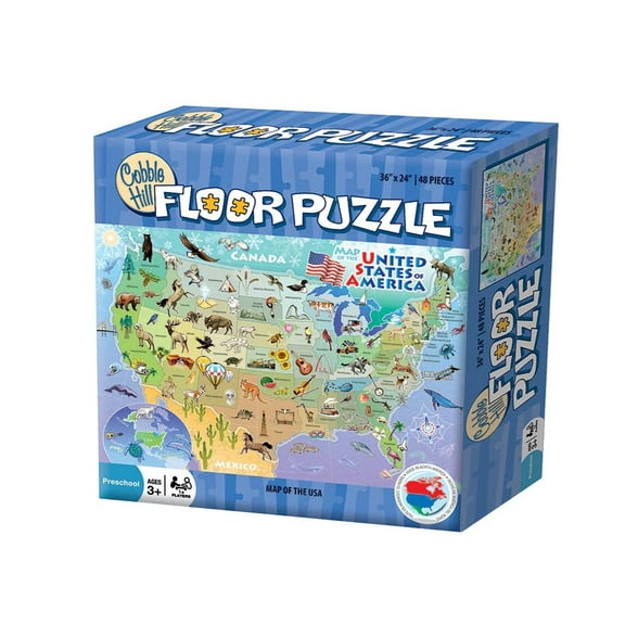 Cobble Hill 48 Piece Floor Puzzle - Map of the USA