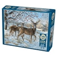 thumbnail image 1 of Cobble Hill 500 piece puzzle - Winter Deer - reference poster included, 1 of 7