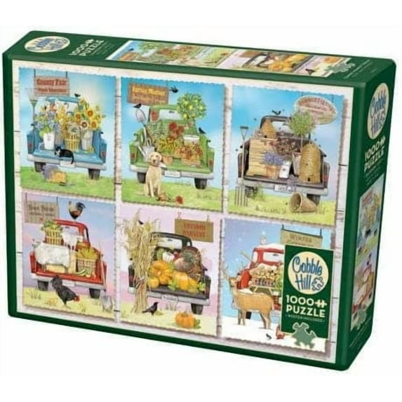 Cobble Hill Farmer's Market Trucks Jigsaw Puzzle