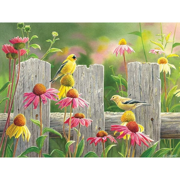 Cobble Hill Pink & Gold Jigsaw Puzzle