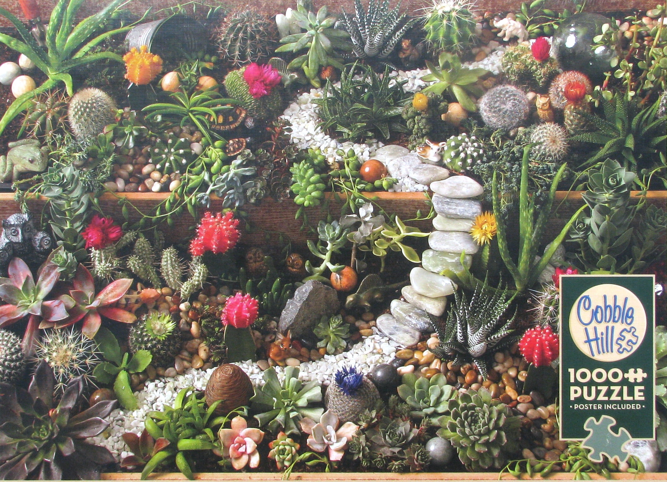 Cobble Hill SUCCULENT GARDEN 1000 pc Jigsaw Puzzle Cactus Cacti Jo Ann
