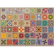 لغز قطعة 1000 من كوبل هيل - كتل لحاف 50 دولة - ملصق عينة متضمن