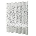 thumbnail image 1 of Cobble Pattern Bathroom Shower Curtain 70.87x70.87in Waterproof Plastic with Metal Grommets for Home Hotel RV (White)​, 1 of 7