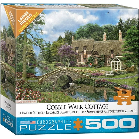 Cobble Walk Cottage by Dominic Davison 500-Piece Puzzle