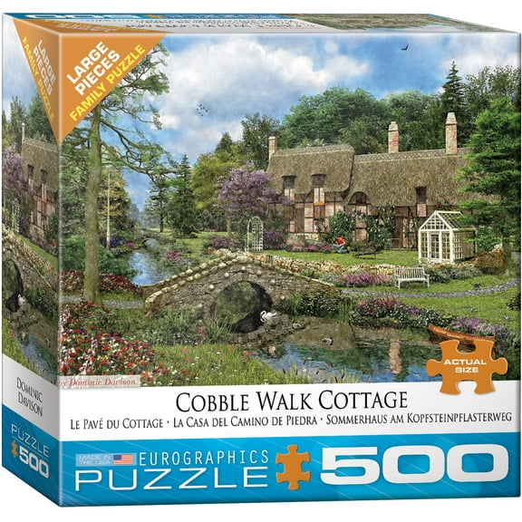 Cobble Walk Cottage by Dominic Davison 500-Piece Puzzle