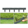 thumbnail image 1 of Cobbled Stone Style Outdoor Lawn Edging Gate 10pk Interlocking Stakes, 1 of 12