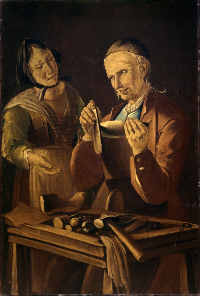 Cobbler At Work Canvas Art - (24 x 36)