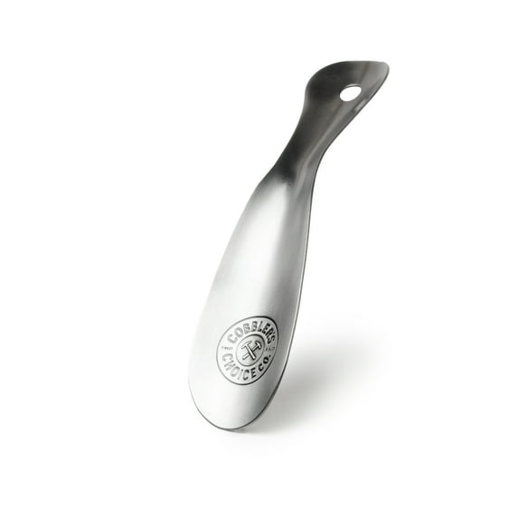Cobbler's Choice Metal Shoe Horn - Made in the USA - Designed for Comfort & Built for Durability! (8", Pewter)