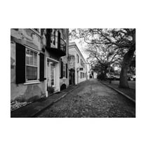 Cobblestone Charleston B&W - Charleston South Carolina Photography Unframed Wall Art Print 5 x 7 inches