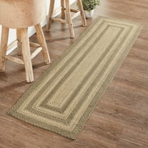 VHC Brands Cobblestone Rug Hall Runner with PVC Pad, Jute Blend, Rectangle, Tan Grey White, 22x72 inches