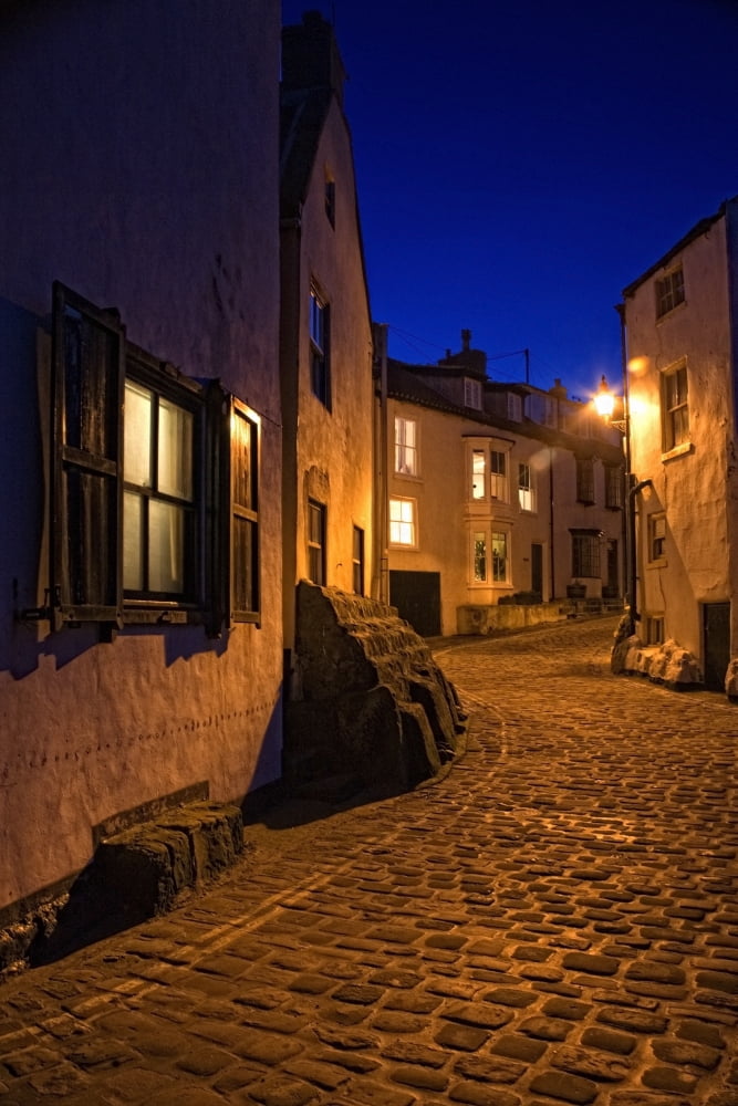 Cobblestone Road North Yorkshire England Canvas Art - John Short Design Pics (12 x 18)