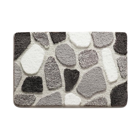 Cobblestones Bathroom Mat Shaggys Door Mat Absorbent Non Slipss Floor ...