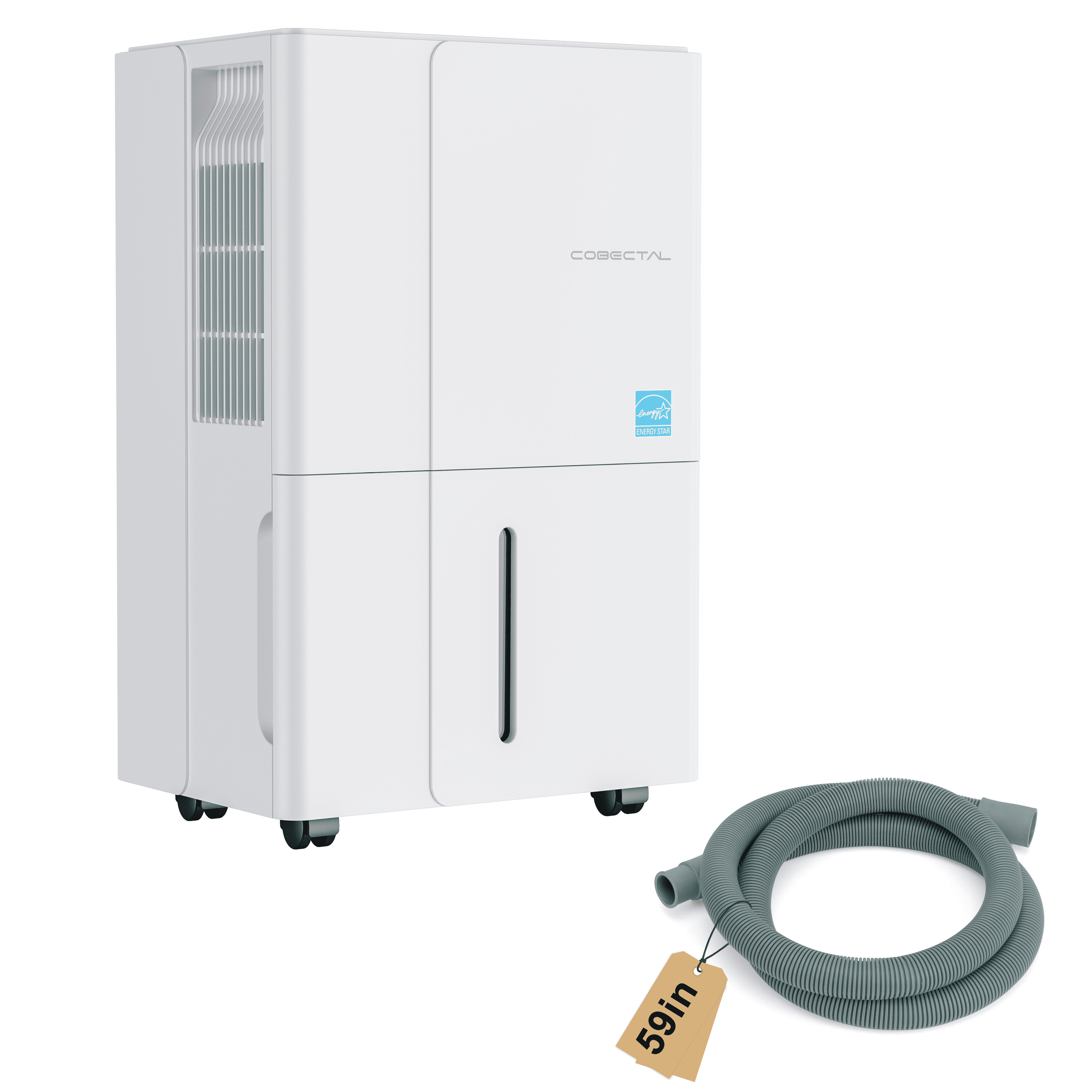 Cobectal 50 Pint Smart Dehumidifier for Home, 4500 Sq.ft for Basement Large Room Auto Shut off, 24H Timer