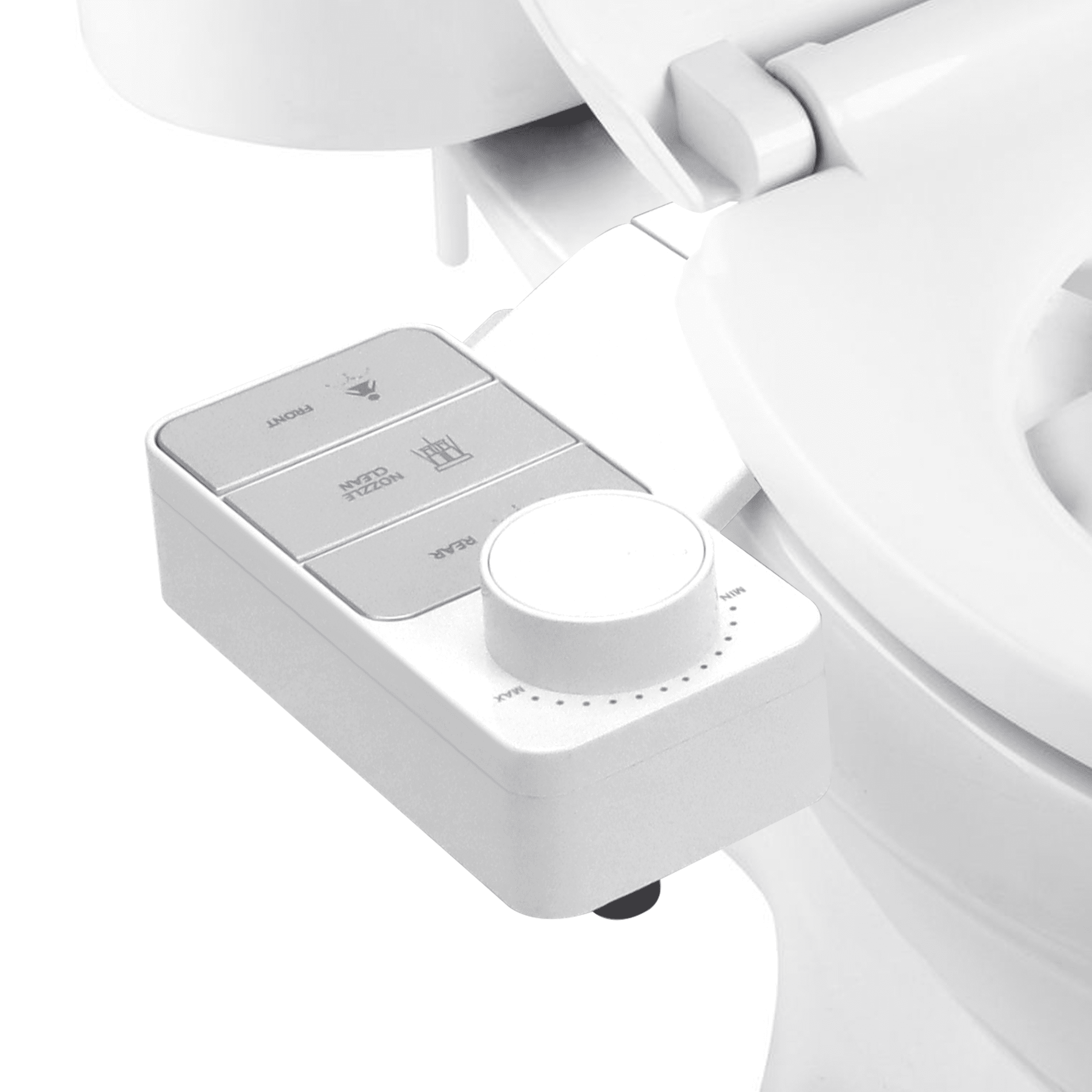 Beaquicy Non-Electric Bidet Toilet Seat Attachment with Pressure Controls, Self-Cleaning Dual Nozzles for Front and Rear Wash