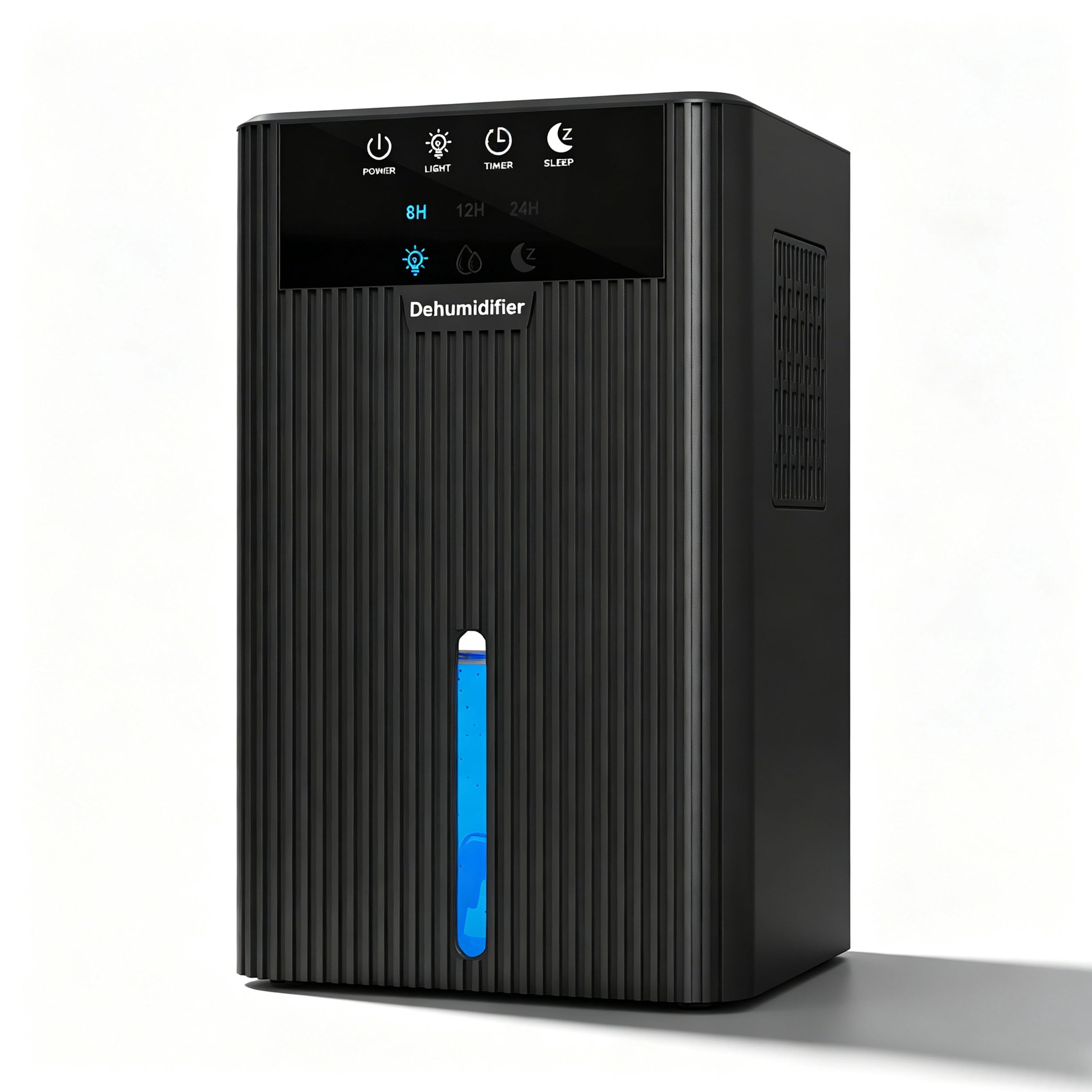 Cobectal Dehumidifier, 95oz Water Tank, 900 sq ft Coverage, Auto Shut-Off, 7-Color LED Light, Black
