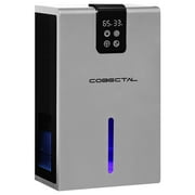 Cobectal Dehumidifier for Room with Auto Shut off, Sleep Mode 900 sq.ft with 7 Colors LED Light, Silver
