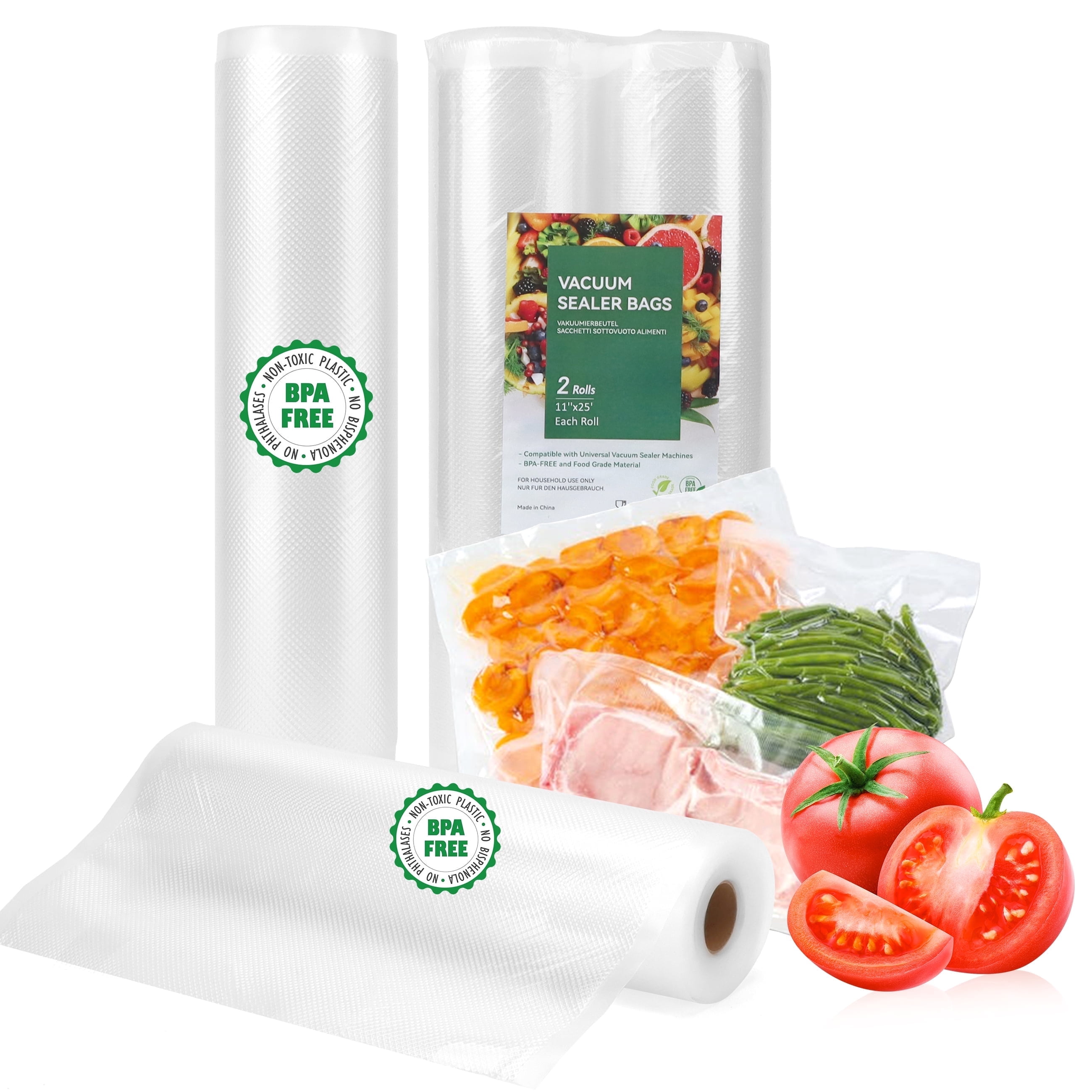 50 Gallon Vacuum Sealer Bags – 11x16 Inch Pre-Cut Heavy Duty BPA Free Bags For Food Storage & Sous Vide