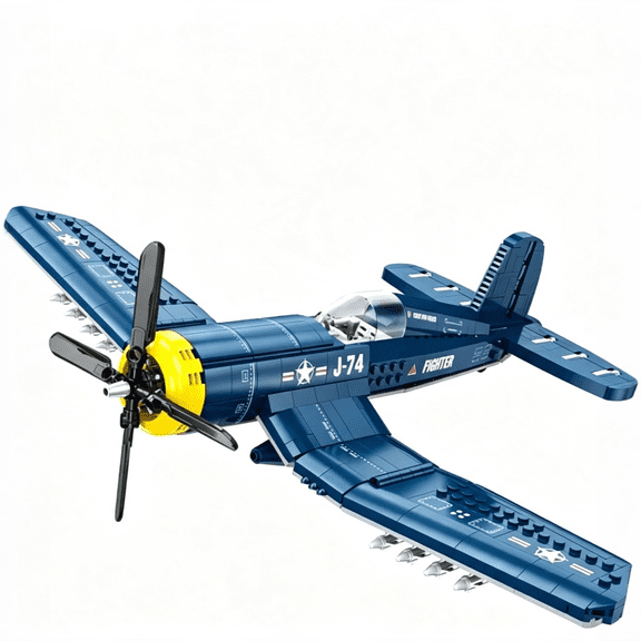 Cobers F4U Corsair Fighter Building Block Set 767 Pcs WWII Military Airplane Model Kit for Historic Aviation Construction Home Office Desk Decor Display Gift