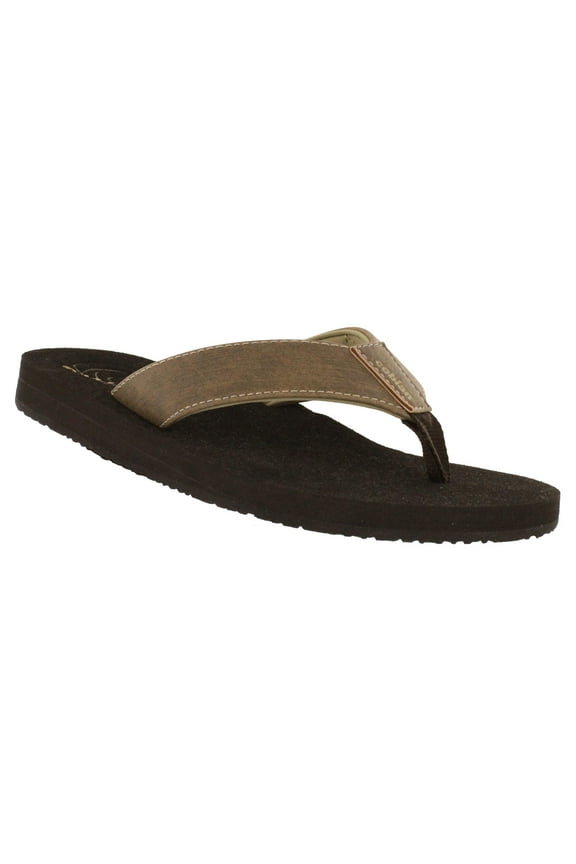 Adult Male Floater 2 Flip Flop Sandals, Color: Mocha, Size: 9 (FLT18-203-09)