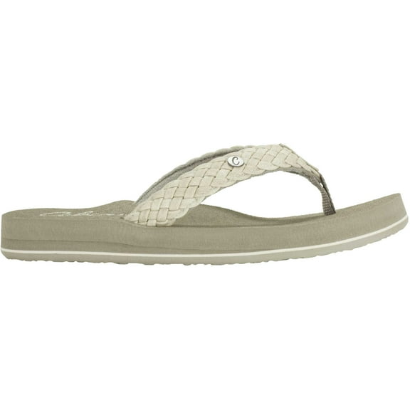 Cobian® Women's Braided Bounce Flip Flop, Size 6 (in Cream)