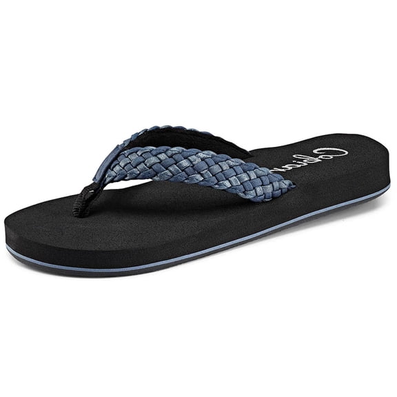 Cobian® Women's Braided Bounce Flip Flop, Size 9 (in Indigo)