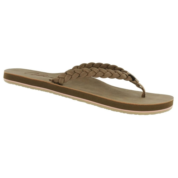 Cobian® Women's Braided Pacifica Flip Flop, Size 10 (in Tan)