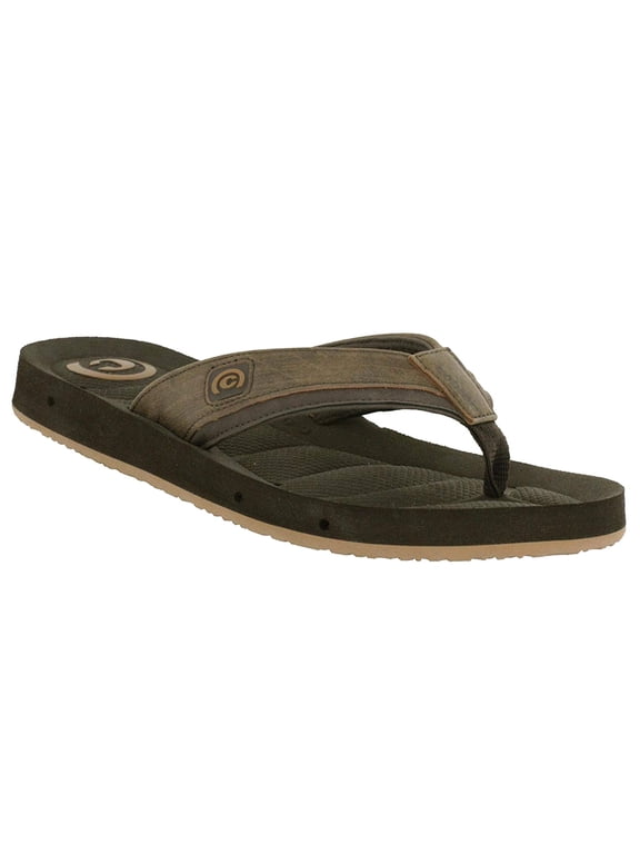 Adult Male Draino 2 Flip Flop Sandals, Color: Chocolate, Size: 13
