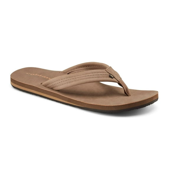 COBIAN Adult Male Las Olas 2 Flip Flop Sandals, Color: Tan, Size: 12 (LAS18-230-12)
