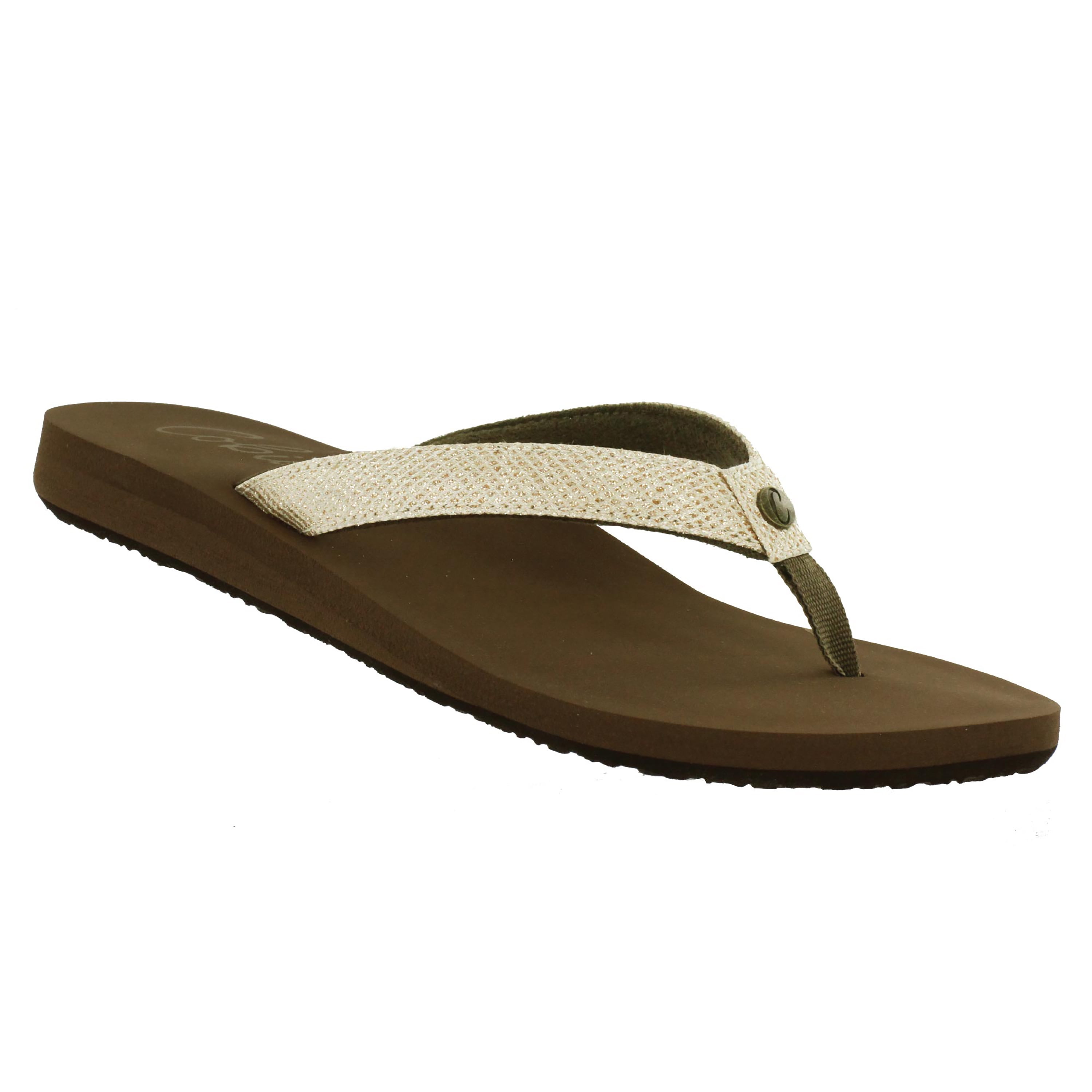 Cobian® Women's Fiesta Skinny Bounce Flip Flop (in Tan) - Walmart.com