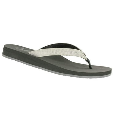Cobian® Women's Fiesta Skinny Bounce Flip Flop (in White Glitter)