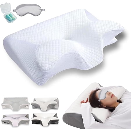 Cobio-Cobio Contour Relief Pillow, Restrelief Premium Ergonomic Pillow, Tildreams Memory Foam Neck Pillow, Ornatera Contoured Ergonomic Neck Support Pillows for Side,Back,Stomach Sleeper