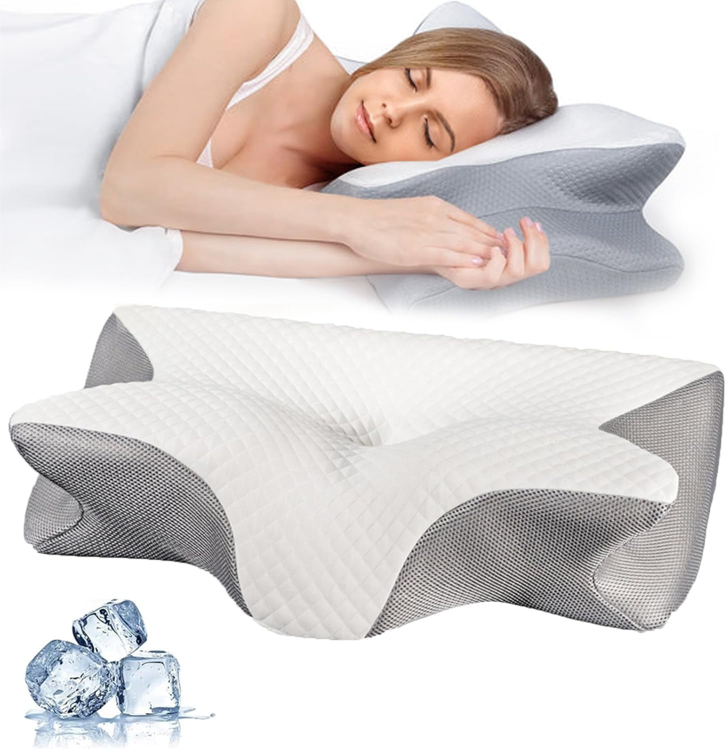 Cobio Contour Relief Pillow, 2024 Best Memory Foam Neck Pillow, Pillow